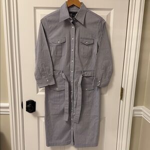 Brooks Brothers Light Blue Gray Shirt Dress